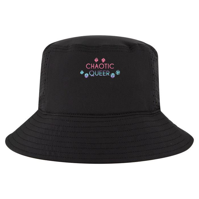 Chaotic Queer Alignment Dice D20 Nerdy Tabletop Adventure Cool Comfort Performance Bucket Hat