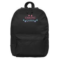 Chaotic Queer Alignment Dice D20 Nerdy Tabletop Adventure 16 in Basic Backpack