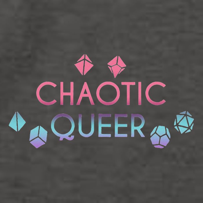 Chaotic Queer Alignment Dice D20 Nerdy Tabletop Adventure Vector Backpack