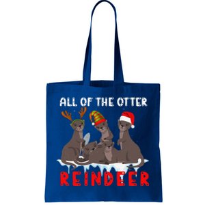 Christmas Quote All Of The Otter Reindeer Tote Bag