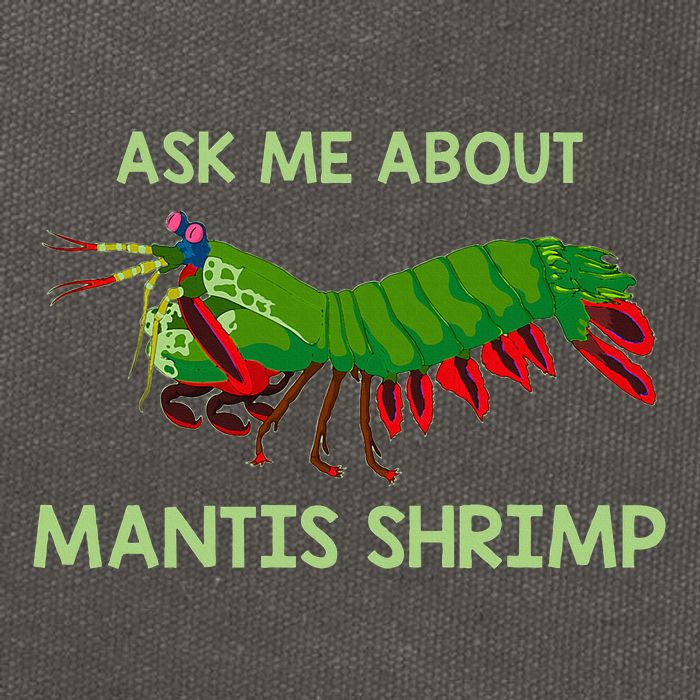 Crustacean Quote Ask Me About Mantis Shrimp Cotton Canvas Backpack