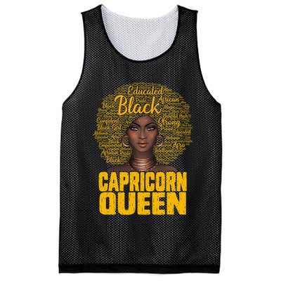 Capricorn Queen Black Woman Natural Hair Afro  Zodiac Mesh Reversible Basketball Jersey Tank