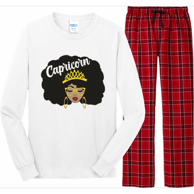  Capricorn Queen Black  Magic Afro Dope Black History Tee  Long Sleeve Pajama Set