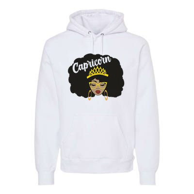  Capricorn Queen Black  Magic Afro Dope Black History Tee  Premium Hoodie