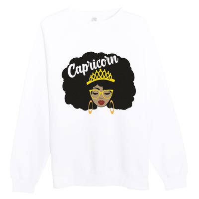  Capricorn Queen Black  Magic Afro Dope Black History Tee  Premium Crewneck Sweatshirt