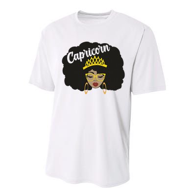  Capricorn Queen Black  Magic Afro Dope Black History Tee  Performance Sprint T-Shirt