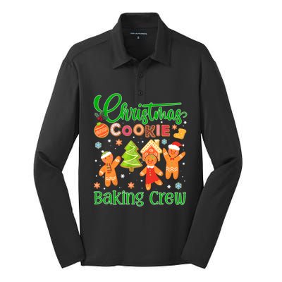 Christmas Quote Christmas Cookie Baking Crew Gift Silk Touch Performance Long Sleeve Polo