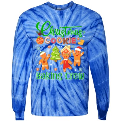 Christmas Quote Christmas Cookie Baking Crew Gift Tie-Dye Long Sleeve Shirt