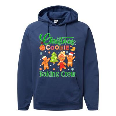 Christmas Quote Christmas Cookie Baking Crew Gift Performance Fleece Hoodie