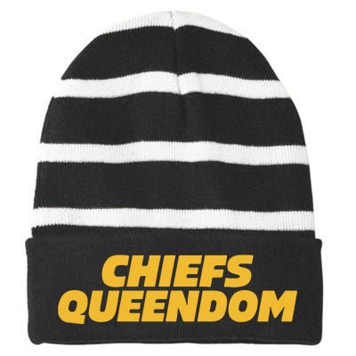 Chief Queendom Striped Beanie with Solid Band