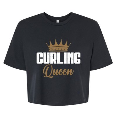 Curling Queen Curling Gift Bella+Canvas Jersey Crop Tee