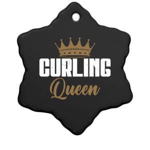 Curling Queen Curling Gift Ceramic Star Ornament