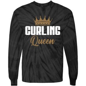 Curling Queen Curling Gift Tie-Dye Long Sleeve Shirt