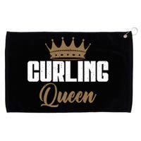 Curling Queen Curling Gift Grommeted Golf Towel