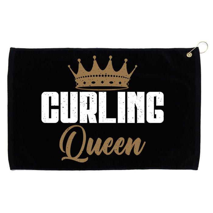 Curling Queen Curling Gift Grommeted Golf Towel