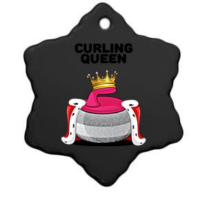 Curling Queen Curling Team Player Curling Great Gift Ceramic Star Ornament