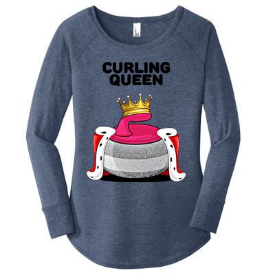 Curling Queen Curling Team Player Curling Great Gift Women's Perfect Tri Tunic Long Sleeve Shirt