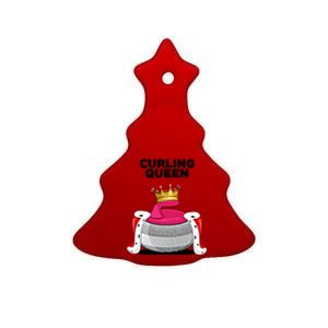 Curling Queen Curling Team Player Curling Great Gift Ceramic Tree Ornament