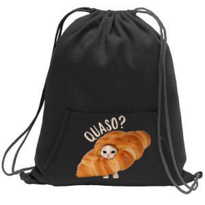 Croissant Quasocat Sweatshirt Cinch Pack Bag