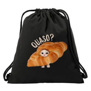 Croissant Quasocat Drawstring Bag