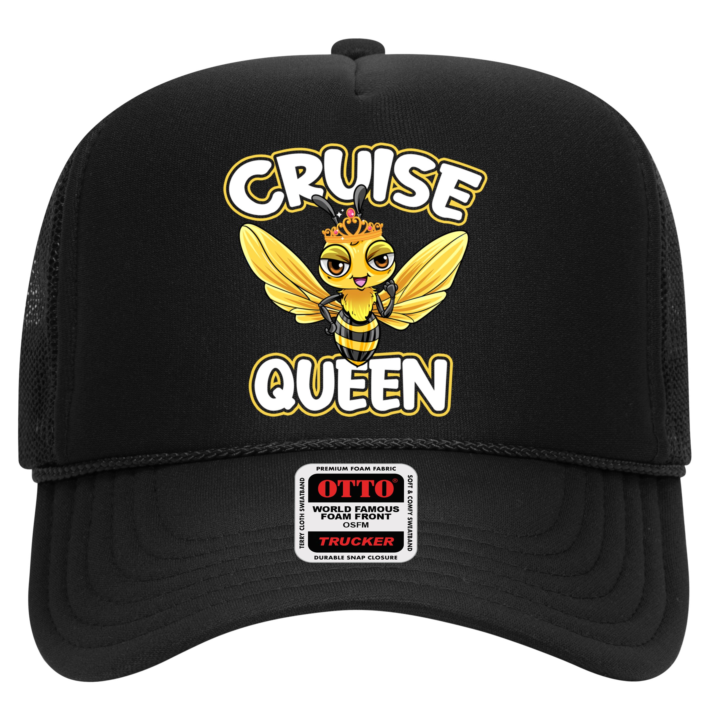 Cruise Queen Cruise Ship Cute Bee Design Beach Vacation Gift Hat