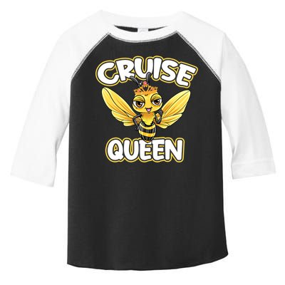 Cruise Queen Cruise Ship Cute Bee Design Beach Vacation Gift Toddler Fine Jersey T-Shirt
