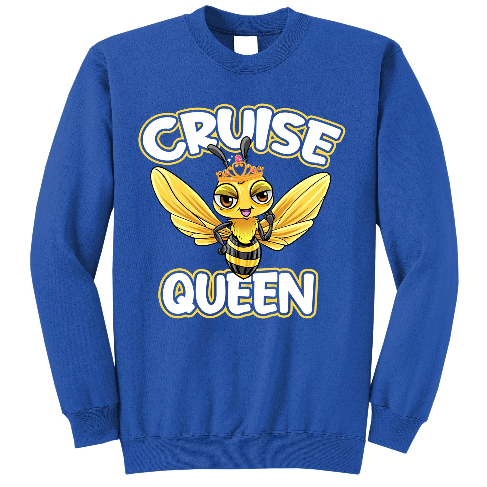 Cruise Queen Cruise Ship Cute Bee Design Beach Vacation Gift Sweatshirt