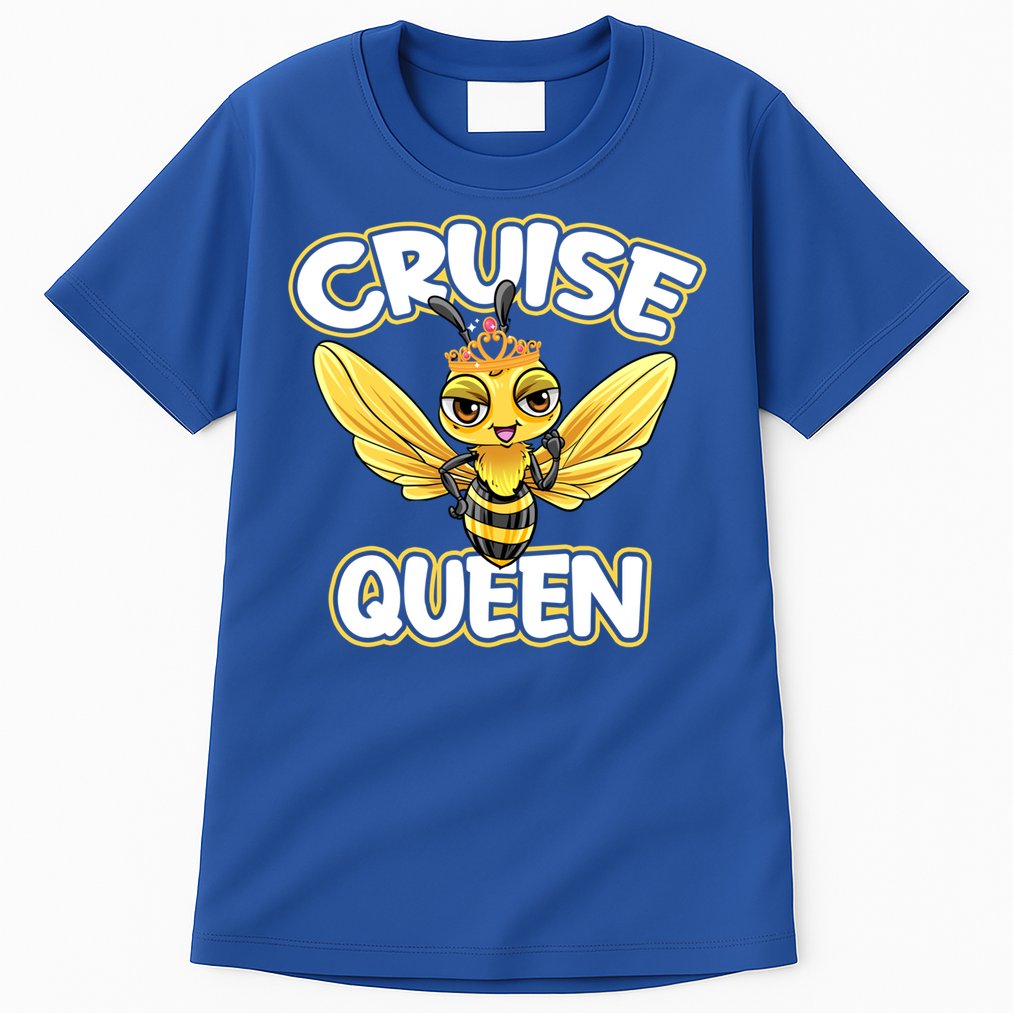 Cruise Queen Cruise Ship Cute Bee Design Beach Vacation Gift Tall T-Shirt