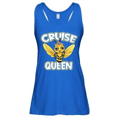 Cruise Queen Cruise Ship Cute Bee Design Beach Vacation Gift Ladies Essential Flowy Tank