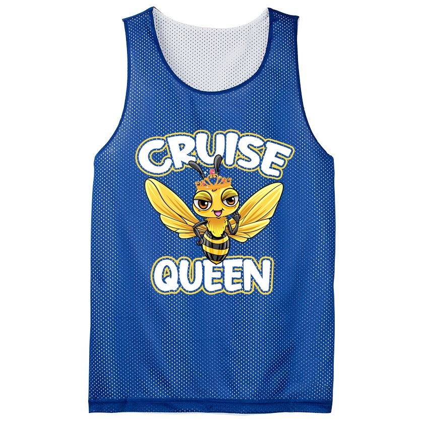 Cruise Queen Cruise Ship Cute Bee Design Beach Vacation Gift Mesh Reversible Basketball Jersey Tank