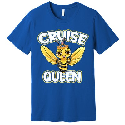 Cruise Queen Cruise Ship Cute Bee Design Beach Vacation Gift Premium T-Shirt