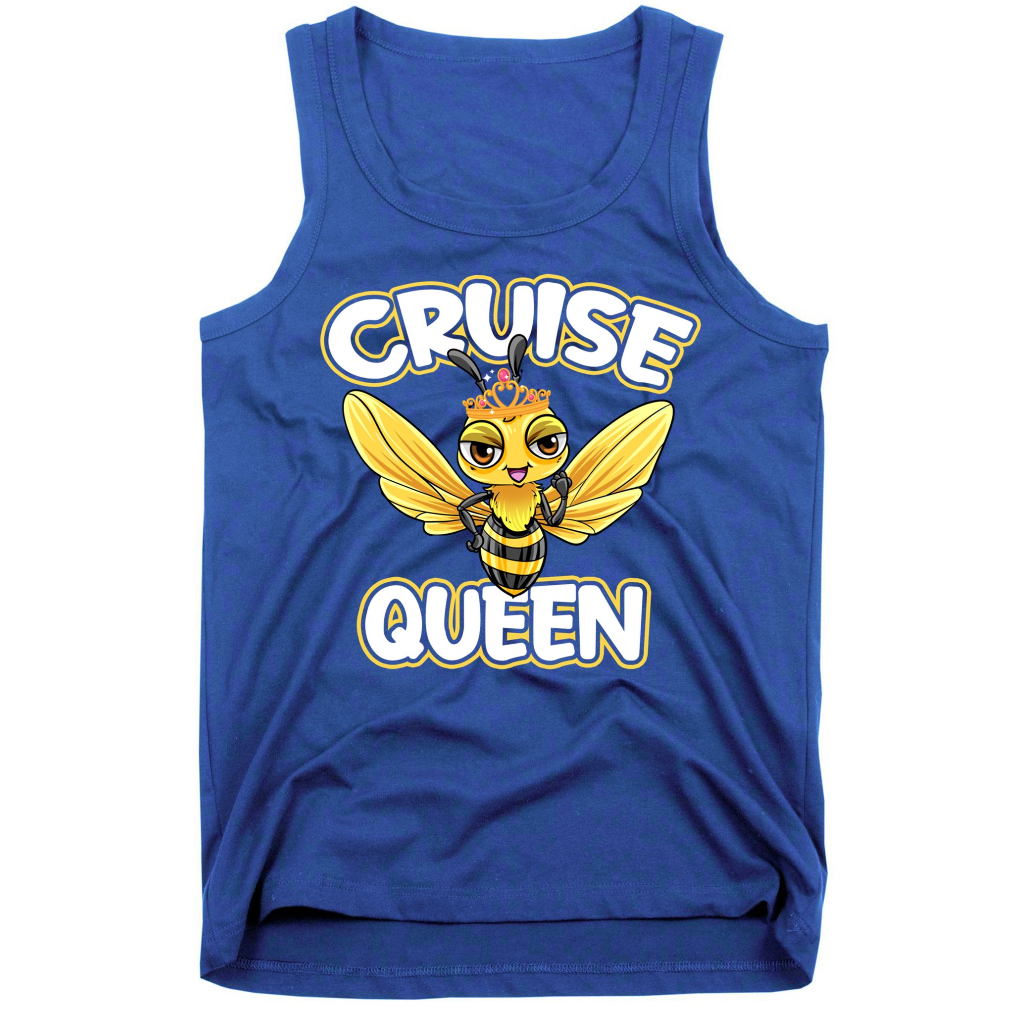 Cruise Queen Cruise Ship Cute Bee Design Beach Vacation Gift Tank Top