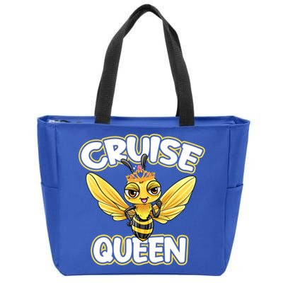 Cruise Queen Cruise Ship Cute Bee Design Beach Vacation Gift Zip Tote Bag