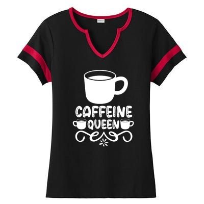 Caffeine Queen Ladies Halftime Notch Neck Tee