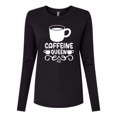 Caffeine Queen Womens Cotton Relaxed Long Sleeve T-Shirt