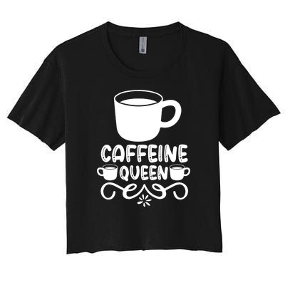 Caffeine Queen Women's Crop Top Tee