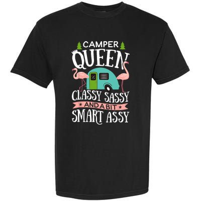 Camper Queen Classy Sassy Smart Funny Women Girls Camping RV Garment-Dyed Heavyweight T-Shirt