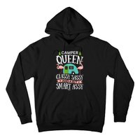 Camper Queen Classy Sassy Smart Funny Women Girls Camping RV Hoodie