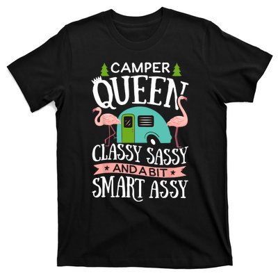 Camper Queen Classy Sassy Smart Funny Women Girls Camping RV T-Shirt