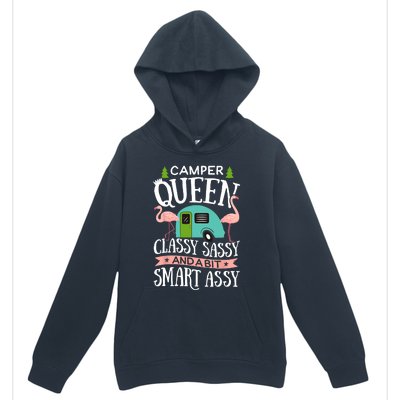 Camper Queen Classy Sassy Smart Funny Women Girls Camping RV Urban Pullover Hoodie