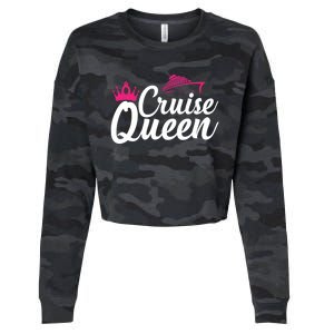 Cruise Queen Cruising Lover Vacation Jt Gift Cropped Pullover Crew