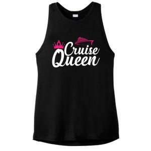 Cruise Queen Cruising Lover Vacation Jt Gift Ladies PosiCharge Tri-Blend Wicking Tank