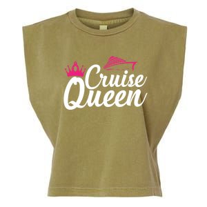 Cruise Queen Cruising Lover Vacation Jt Gift Garment-Dyed Women's Muscle Tee