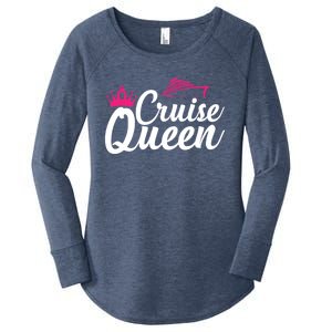 Cruise Queen Cruising Lover Vacation Jt Gift Women's Perfect Tri Tunic Long Sleeve Shirt