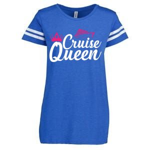 Cruise Queen Cruising Lover Vacation Jt Gift Enza Ladies Jersey Football T-Shirt