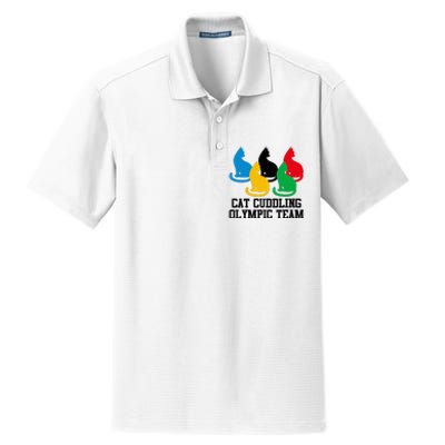 Cat Quote Cat Cuddling Team Cool Dry Zone Grid Polo