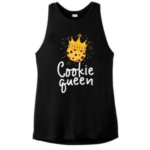 Cookie Queen Cute Chocolate Chip Foodie Gift Women Ladies PosiCharge Tri-Blend Wicking Tank