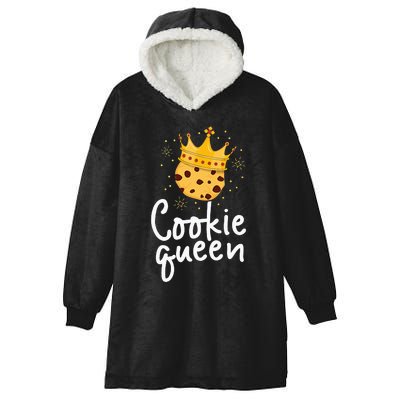 Cookie Queen Cute Chocolate Chip Foodie Gift Women Hooded Wearable Blanket