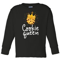 Cookie Queen Cute Chocolate Chip Foodie Gift Women Toddler Long Sleeve Shirt