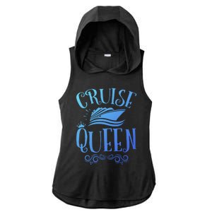 Cruise Queen Cruise Travel Cruising Gift Ladies PosiCharge Tri-Blend Wicking Draft Hoodie Tank